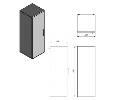 Пенал підвісний Juventa Manhattan MnhP-114 білий