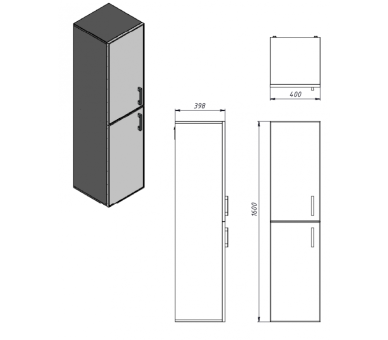 Пенал подвесной Juventa Manhattan MnhP-160 белый