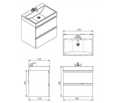 Тумба в ванную подвесная Juventa Savona new Sv-60 белая
