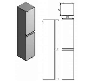 Пенал подвесной Juventa Savona SvP-170 белый