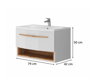 Тумба у ванну підвісна Juventa Stellantis-80 біла