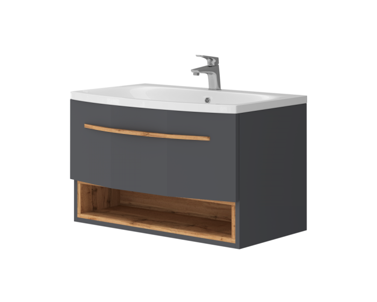 Тумба у ванну підвісна Juventa Stellantis-80 антрацит