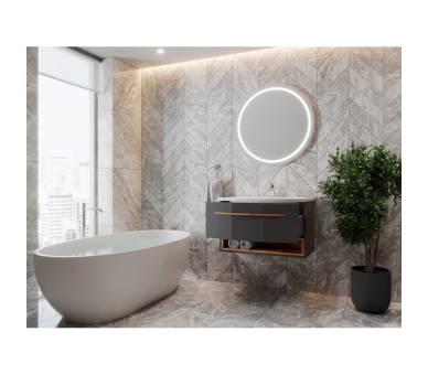 Тумба у ванну підвісна Juventa Stellantis-80 антрацит