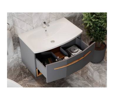 Тумба у ванну підвісна Juventa Stellantis-80 антрацит