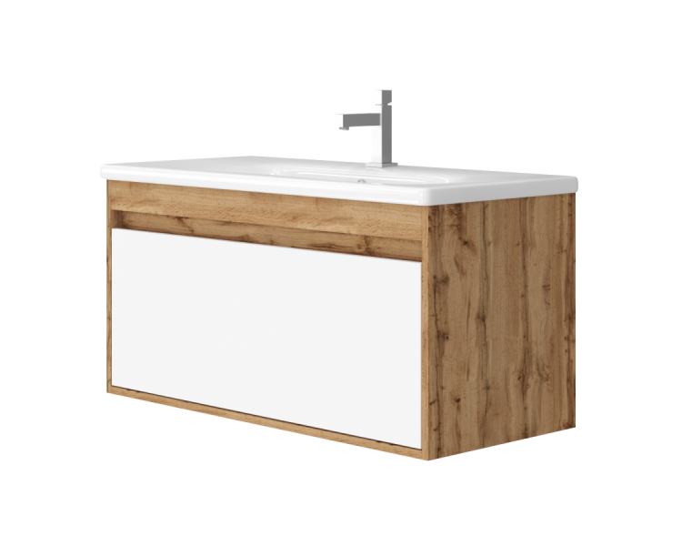 Тумба в ванную подвесная Juventa Malta Mlt-100 дуб вотан