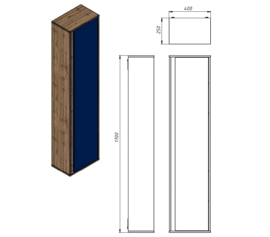 Пенал подвесной Juventa Malta MltP-170 дуб вотан
