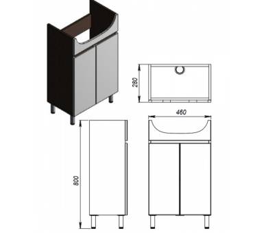 Тумба у ванну підлогова Juventa Monika M1-50 біла
