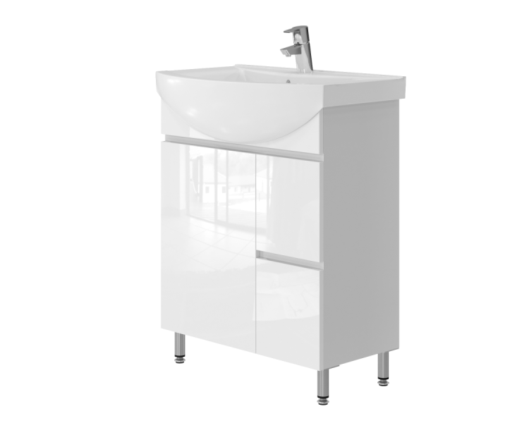 Тумба у ванну підлогова Juventa Monika M3-65 біла