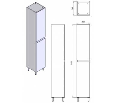 Пенал напольный Juventa Manhattan MP2-194 белый