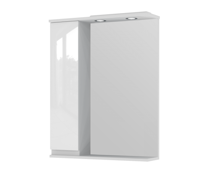 Зеркало со шкафом Juventa Monika MMC2-65 левое белое