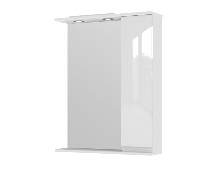 Зеркало со шкафом Juventa Monika MMC2-65 правое белое