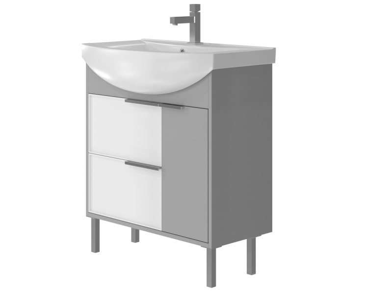 Тумба у ванну підлогова Juventa Sofia Sf-75 сіра