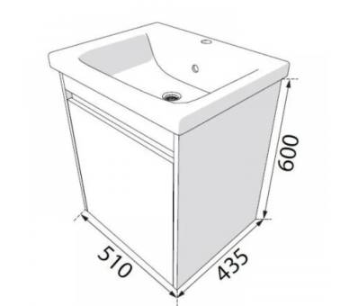Тумба в ванную подвесная Juventa Classic Ci-55 дуб