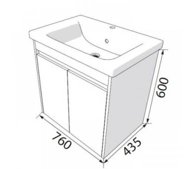 Тумба у ванну підвісна Juventa Classic Ci-80 дуб