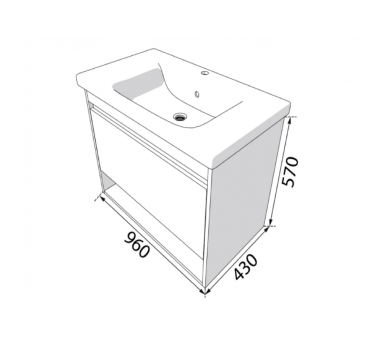 Тумба у ванну підвісна Juventa Silvia Sil-100 дуб