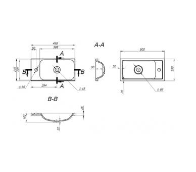 Тумба у ванну підвісна Juventa Susie-50 дуб вотан
