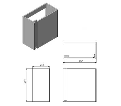 Тумба у ванну підвісна Juventa Susie-50 дуб вотан