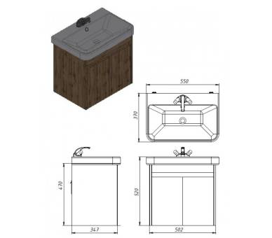 Тумба в ванную подвесная Juventa Florida Fi-55 белая