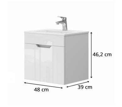 Тумба у ванну підвісна Juventa Stefania St1-50 біла