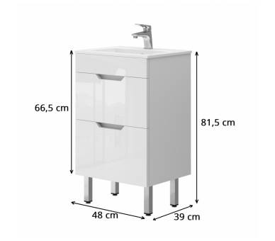 Тумба у ванну універсальна Juventa Stefania St2-50 біла