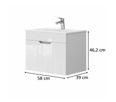 Тумба в ванную подвесная Juventa Stefania St1-60 белая