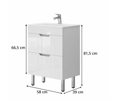 Тумба у ванну універсальна Juventa Stefania St2-60 біла