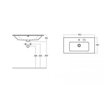 Тумба у ванну підвісна Juventa Stefania St1-80 біла