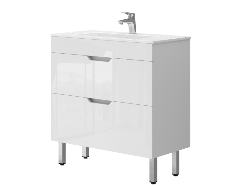 Тумба в ванную универсальная Juventa Stefania St2-80 белая