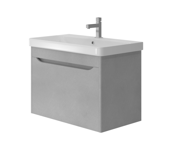 Тумба в ванную подвесная Juventa Livorno Lvr-80 структурный серый