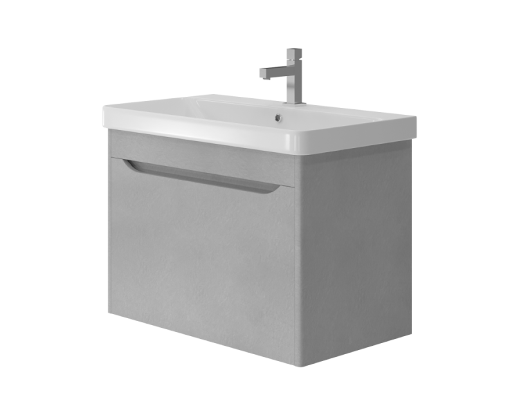 Тумба в ванную подвесная Juventa Livorno Lvr-80 структурный серый