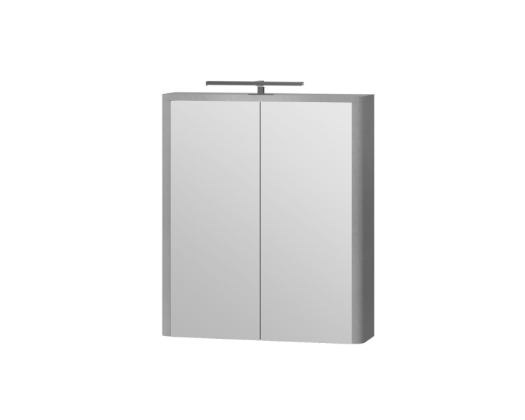 Зеркальный шкаф Juventa Livorno LvrMC-60 структурный серый