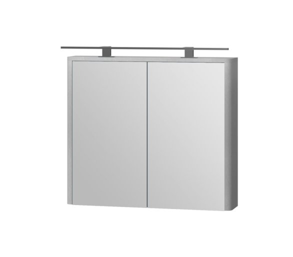 Зеркальный шкаф Juventa Livorno LvrMC-80 структурный серый