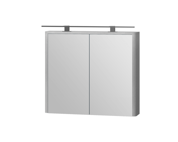 Зеркальный шкаф Juventa Livorno LvrMC-80 структурный серый