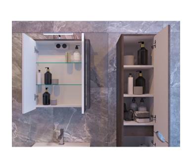 Дзеркальна шафа Juventa Livorno LvrMC-80 структурний сірий