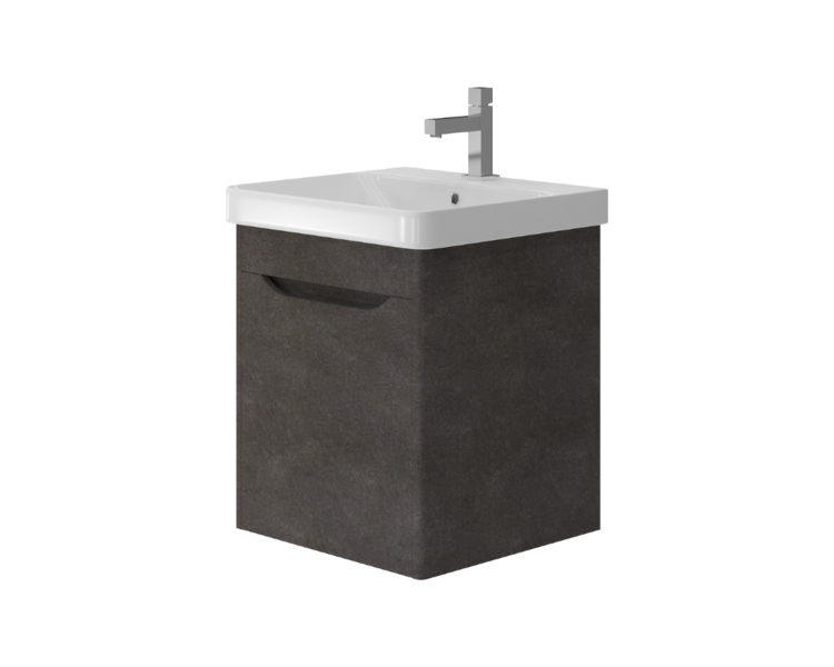 Тумба в ванную подвесная Juventa Livorno Lvr-55 структурный камень