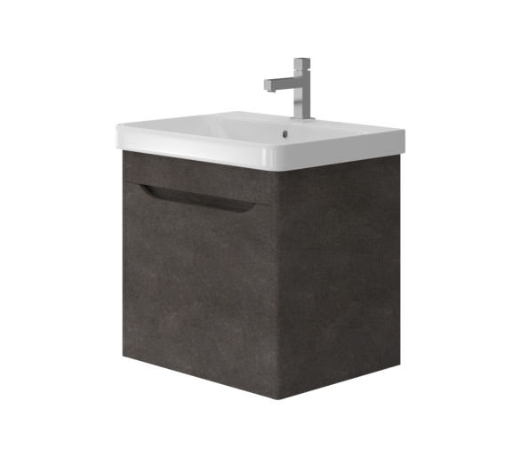 Тумба в ванную подвесная Juventa Livorno Lvr-60 структурный камень