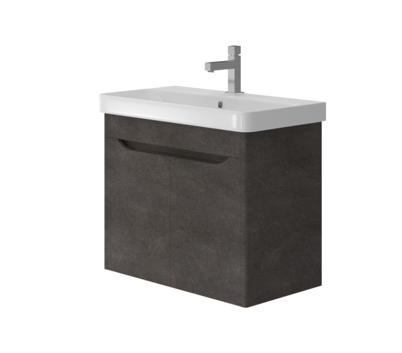 Тумба в ванную подвесная Juventa Livorno Lvr-70 структурный камень