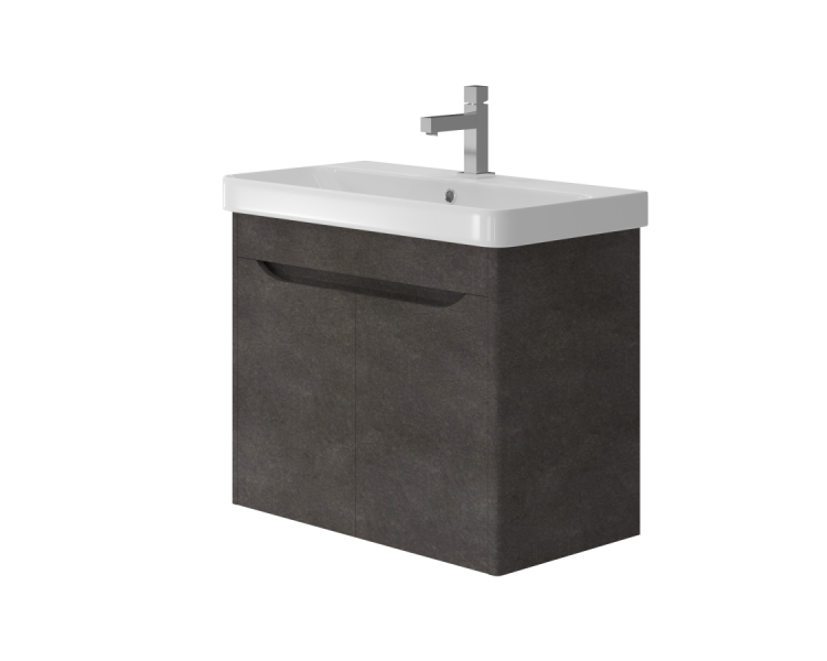 Тумба в ванную подвесная Juventa Livorno Lvr-70 структурный камень