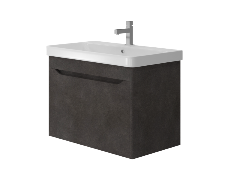 Тумба в ванную подвесная Juventa Livorno Lvr-80 структурный камень