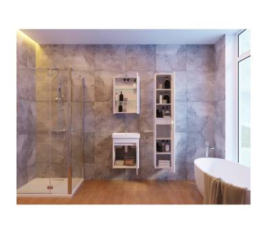 Дзеркальна шафа Juventa Livorno LvrMC-50 структурний камінь