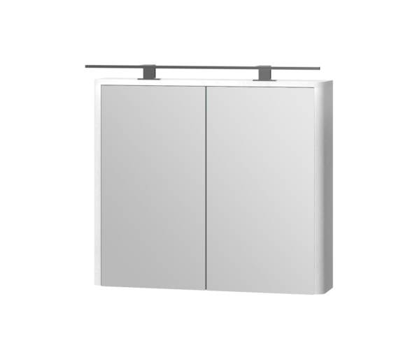 Зеркальный шкаф Juventa Livorno LvrMC-80 структурный белый