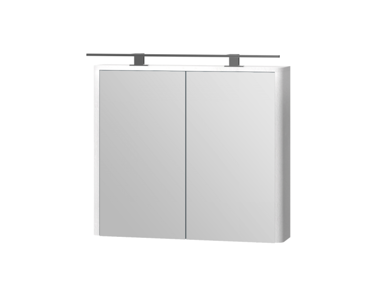 Дзеркальна шафа Juventa Livorno LvrMC-80 структурний білий