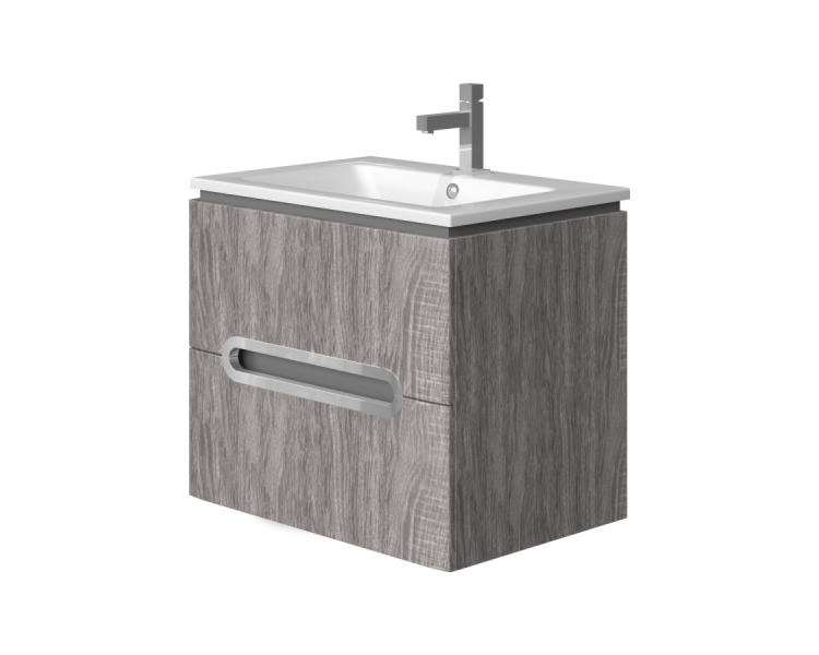 Тумба в ванную подвесная Juventa Prato Pr-65 трюфель