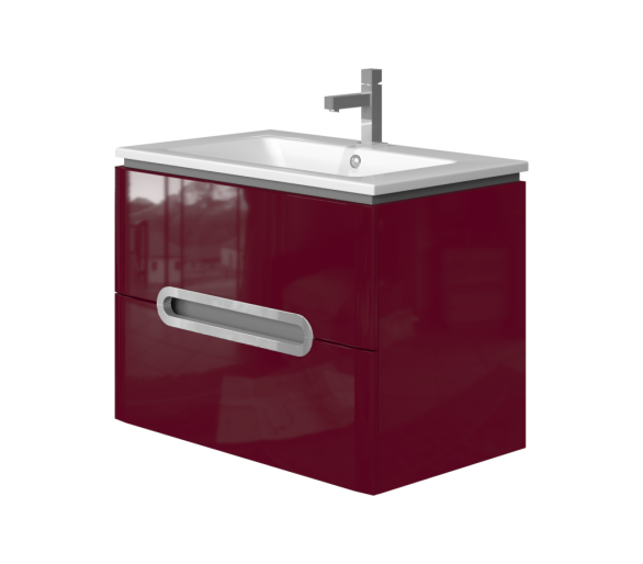 Тумба у ванну підвісна Juventa Prato Pr-75 бордова