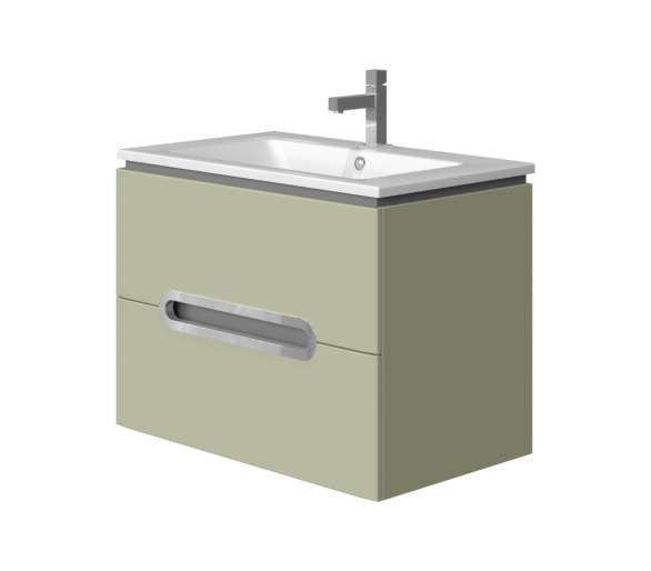 Тумба в ванную подвесная Juventa Prato Pr-75 оливковый