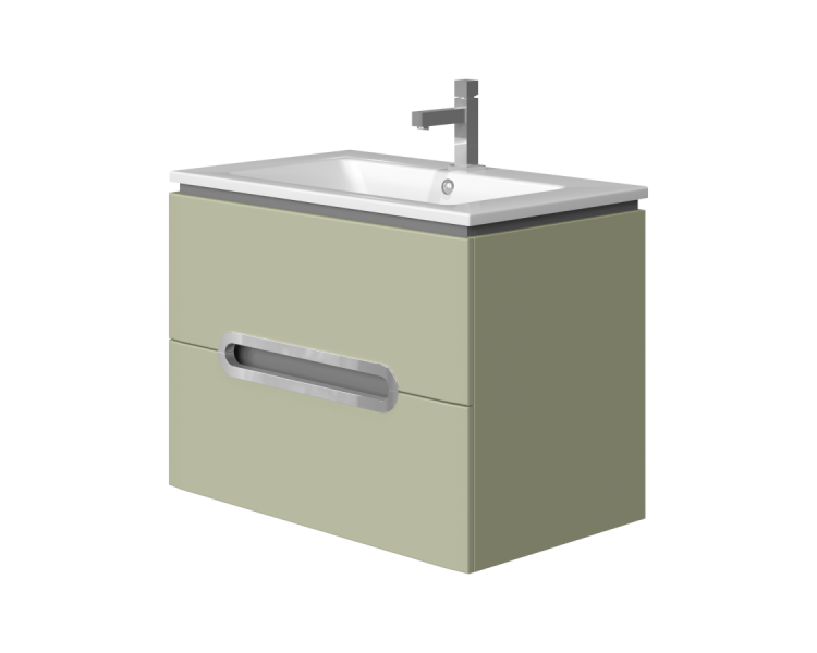 Тумба у ванну підвісна Juventa Prato Pr-75 оливкова