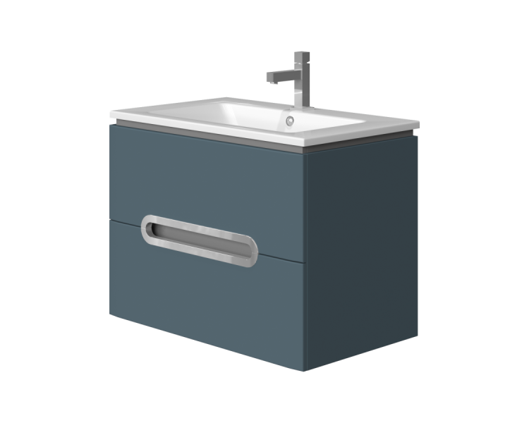 Тумба в ванную подвесная Juventa Prato Pr-75 индиго синий
