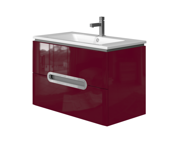 Тумба у ванну підвісна Juventa Prato Pr-85 бордова