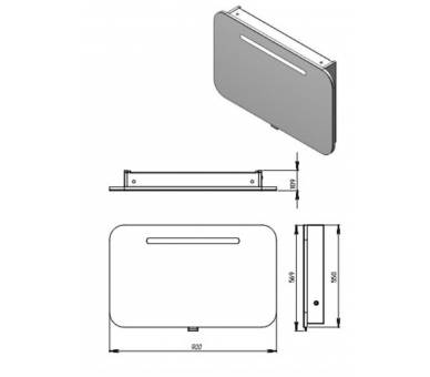 Зеркальный шкаф Juventa Prato PrM-90 с LED подсветкой