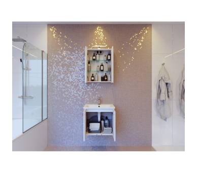 Шафа Novara Nv-60 білого кольору з умивальником